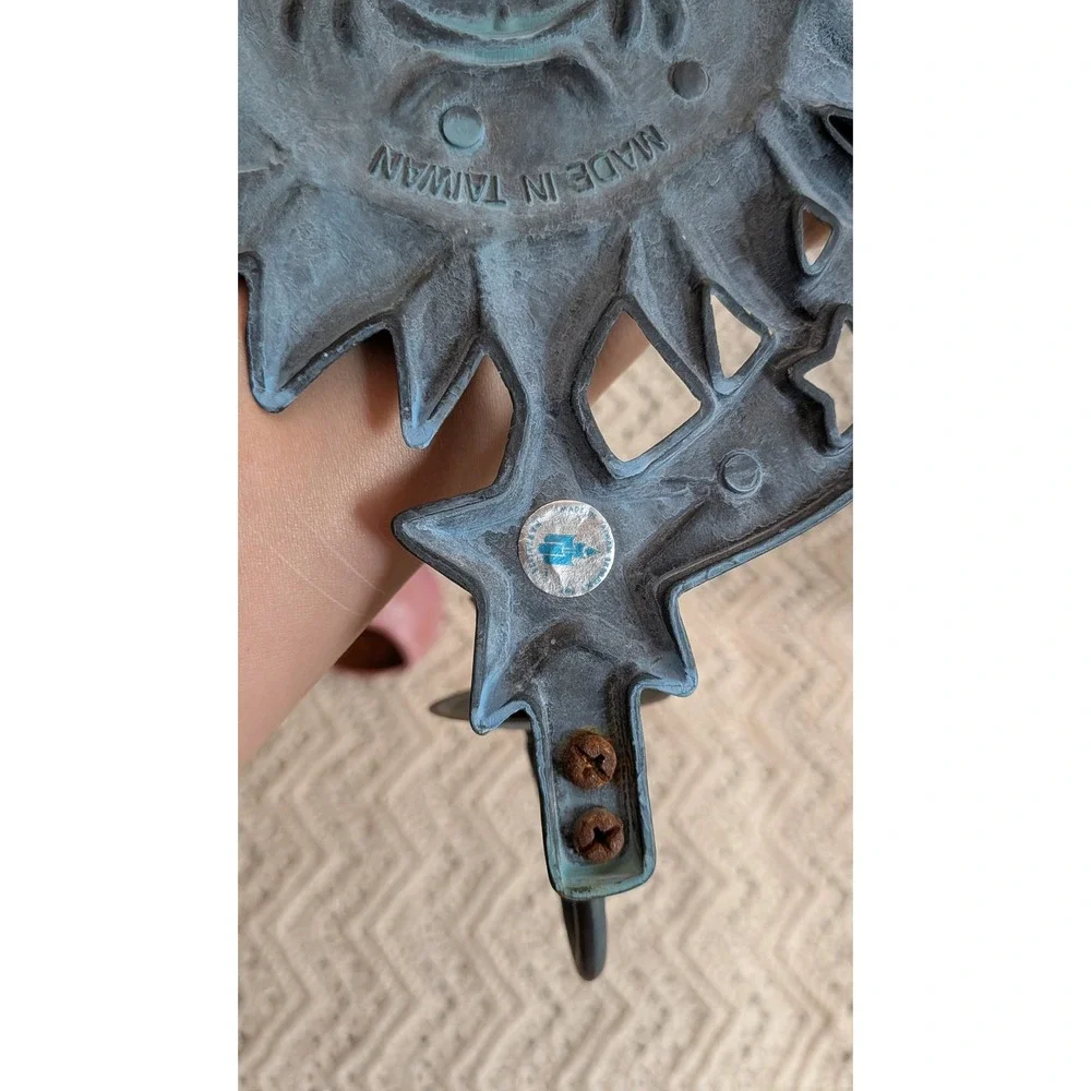 Vintage PartyLite Sun Celestial Whimsigoth Chiminea & Moon Candle Holder Set